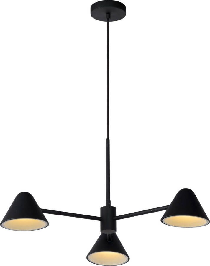 Lucide DEVON Hanglamp Ø 65 cm LED 3x3W 3000K Zwart