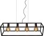 Lucide FABIAN Hanglamp 4xE27 Zwart - Thumbnail 1