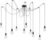 Lucide Hanglamp Fix Multiple Zwart ⌀150cm 10xe27 - Thumbnail 1