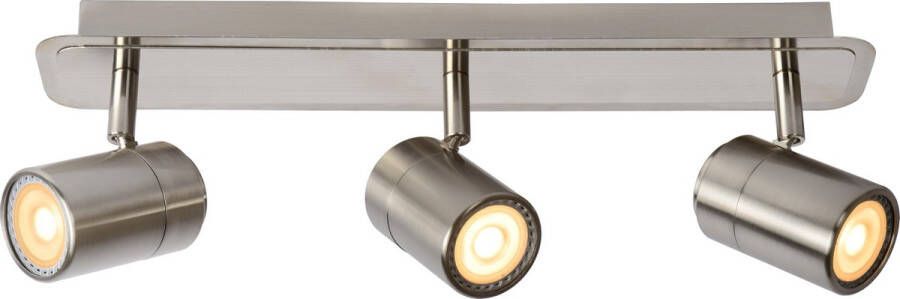 Lucide LENNERT Plafondspot LED Dimb. GU10 3x5W 3000K Mat chroom