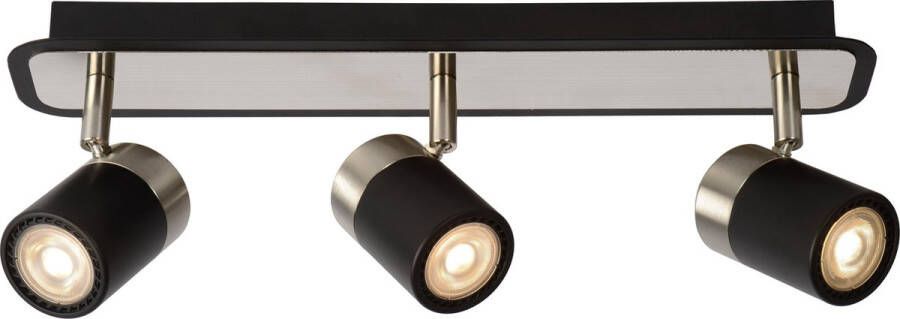 Lucide LENNERT Plafondspot LED Dimb. GU10 3x5W 3000K Zwart