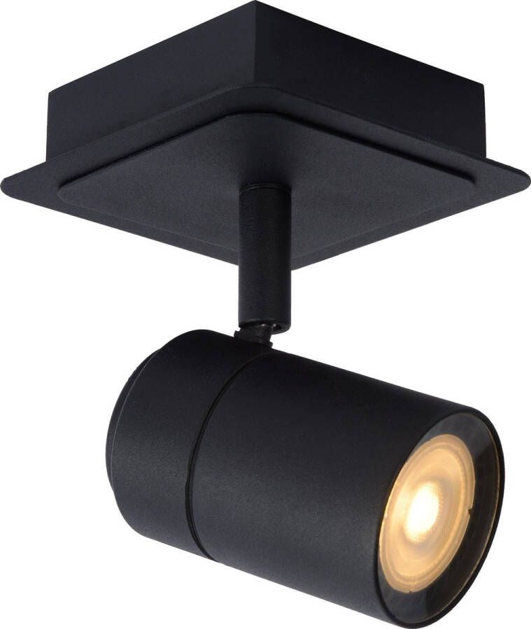 Lucide LENNERT Plafondspot Badkamer LED Dimb. GU10 1x5W 3000K IP44 Zwart