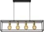 Lucide Hanglamp Ruben Zwart Goud 4xe27 - Thumbnail 1