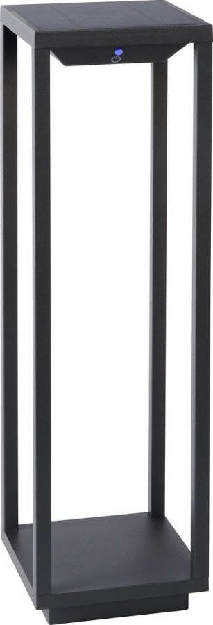 Lucide TENSO SOLAR Sokkellamp LED 1x2 2W 3000K IP54 Beweging & dag nacht sensor Antraciet