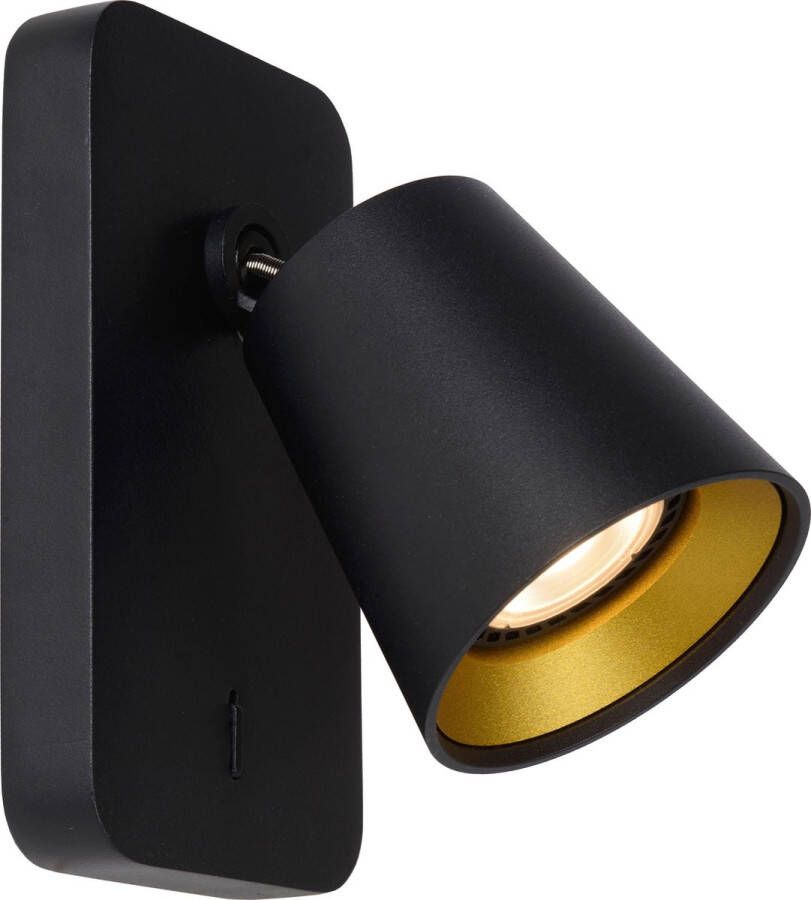 Lucide Turnon Wandspot Led Dim To Warm Gu10 1x5w 2200k 3000k Zwart