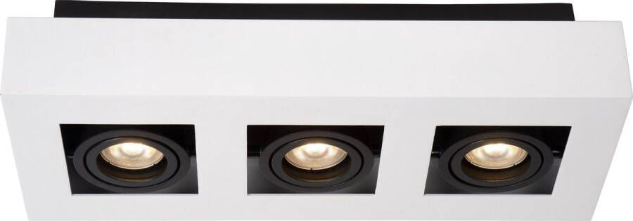 Lucide XIRAX Plafondspot LED Dim to warm GU10 3x5W 3000K 2200K Wit