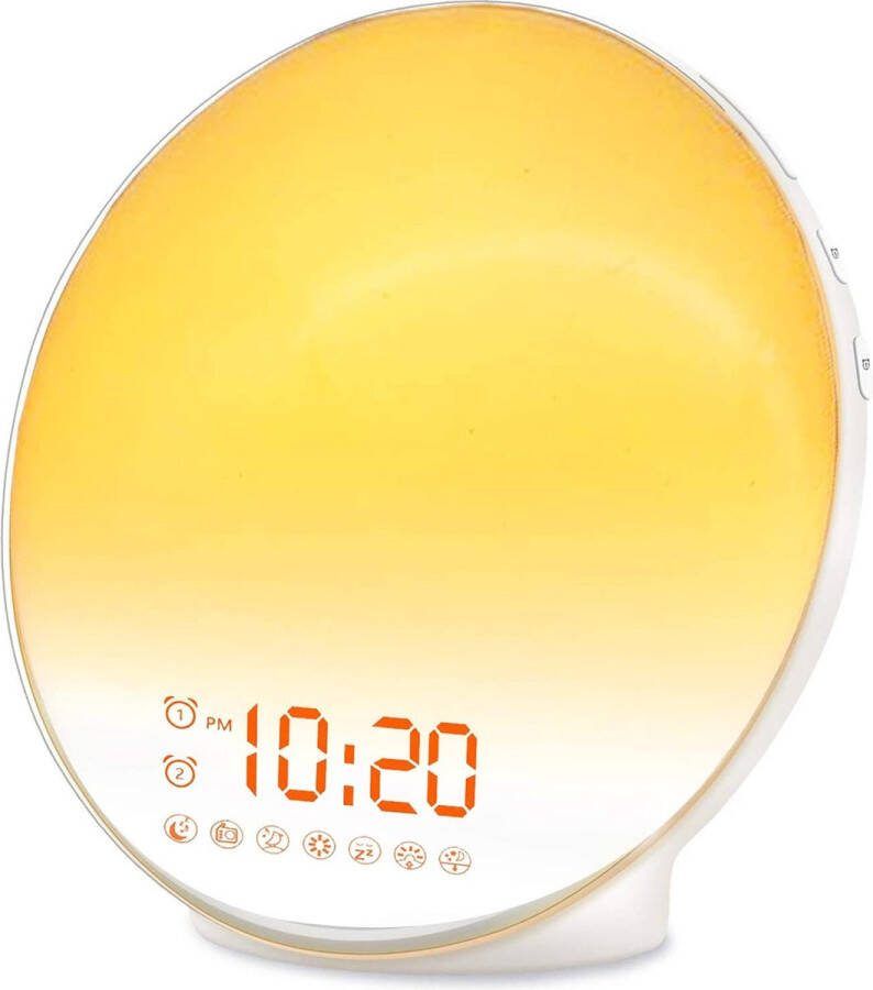 Lucky Led Smart Wake up light Slaaphulp Wekkerradio kinderen Slaaptrainer Digitale wekker Met App