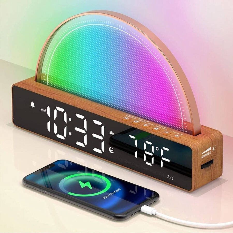 Lucky Led Wake up light Slaaphulp Wekkerradio kinderen Slaaptrainer Digitale wekker