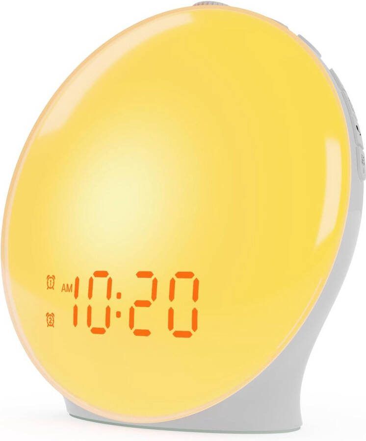 Lucky Led Wake up light Slaaphulp Wekkerradio kinderen Slaaptrainer Digitale wekker Met Lichteffecten