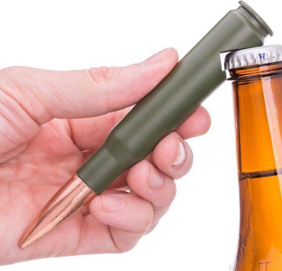 Lucky Shot USA Lucky Shot USA Bullet Bottle Opener .50 Cal BMG Bier opener legergroen Olive Drab (div. kleuren beschikbaar)