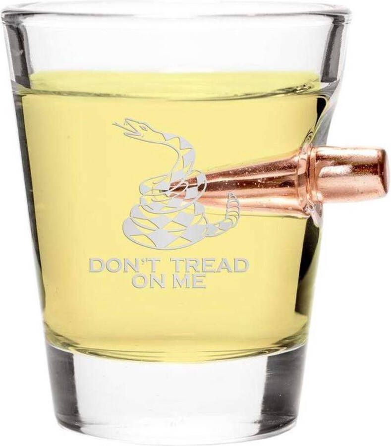 Lucky Shot USA Lucky Shot USA Bullet shotglas .308 Projectile Don't Tread on Me handgemaakt met gravure (54ml)