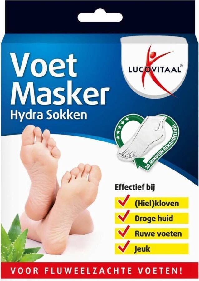 Lucovitaal 3x Voetmasker Hydra Sokken 1 paar