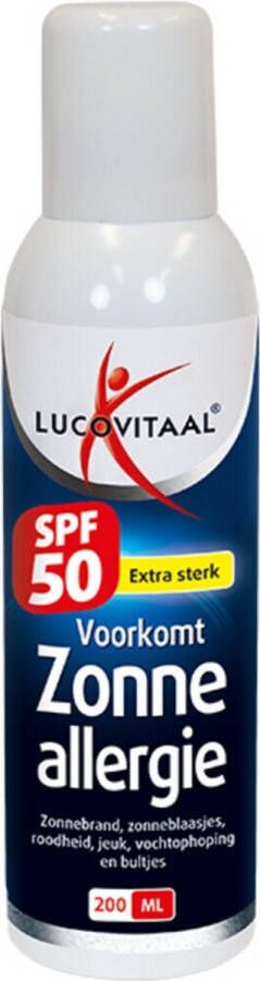 Lucovitaal Voorkomt Zonneallergie Zonnebrand 200 ml Spray SPF 50