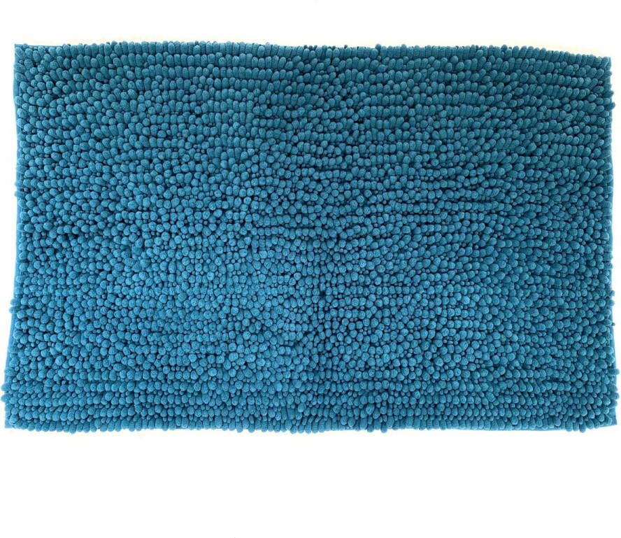 Lucy's Living Luxe badmat POL Turquoise Limited Edition– 50 x 80 cm – grijs badkamer mat badmatten badtextiel wonen – accessoires