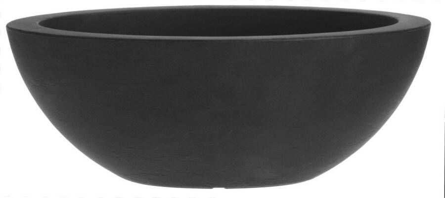 Lucy's Living Oneiro Luxe Bloempot PLANTENSCHAAL KUNSTSTOF OVAAL 52X23X20CM ANTRACIET – hotel chique binnen ––– accessoires – tuin – decoratie – bloemen – mat – glans – industrieel droogbloemen