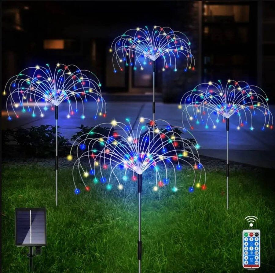 Lueas Solar Tuinverlichting RGB met Afstandsbediening 120 Leds Dimbaar met Timer Sfeerverlichting