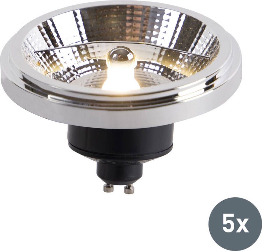 LUEDD Set Van 5 Gu10 Led Lampen Ar111 11w 820 Lm 3000k