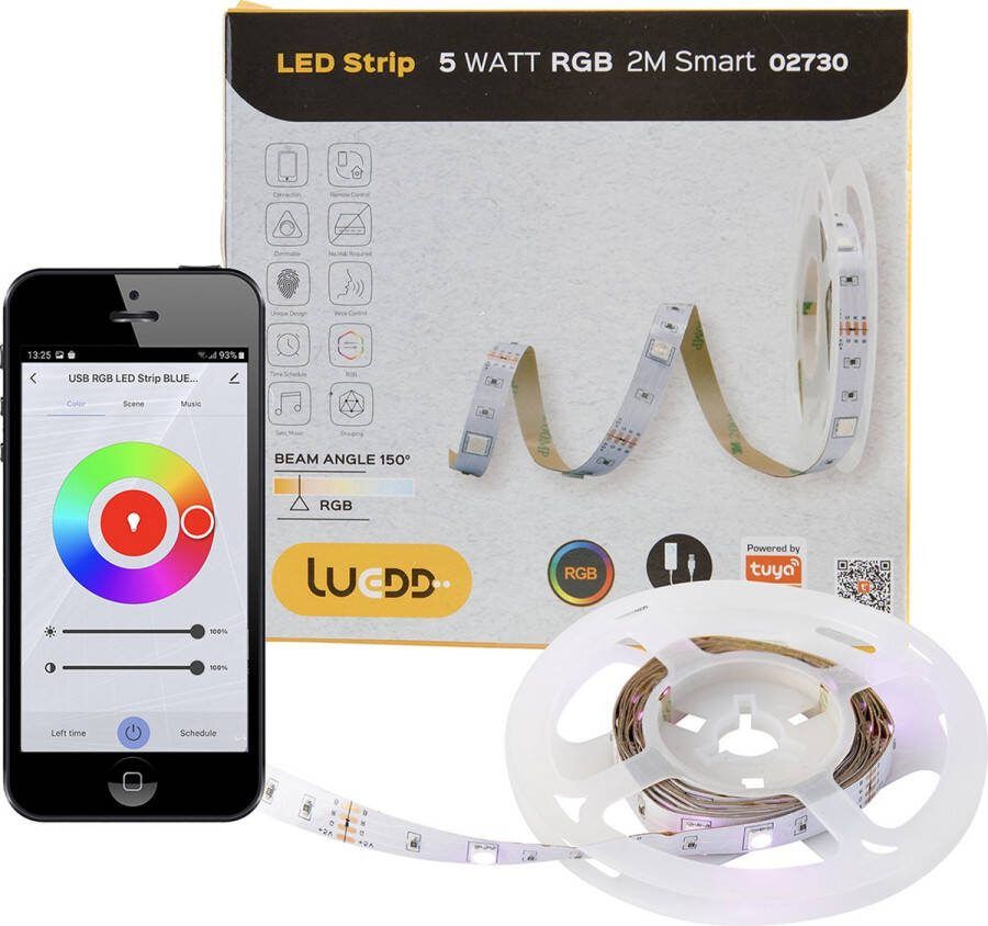 LUEDD Smart LED strip RGB 2 meter 5W