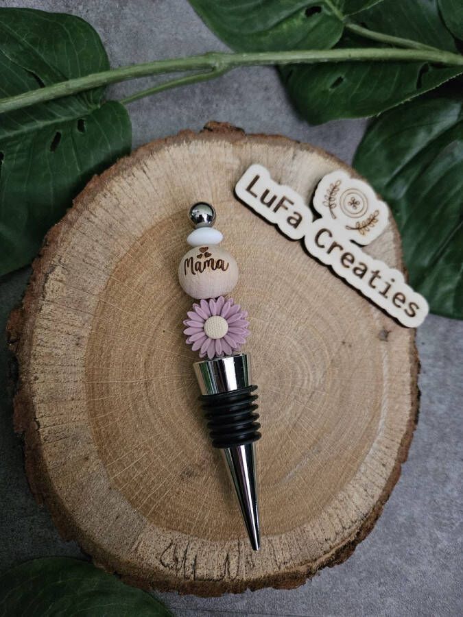 LuFa Creaties Flesafsluiter voor mama met daisy