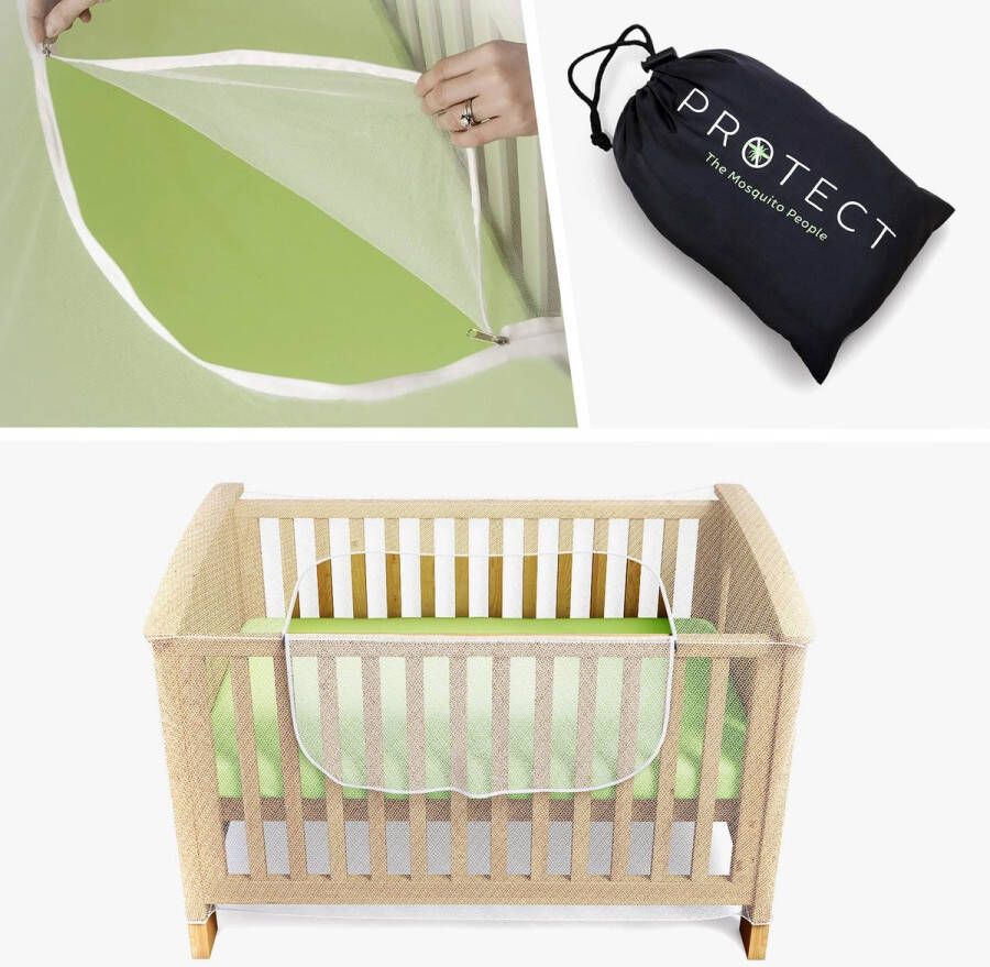 Luigi's Klamboe voor Wiegjes Klamboe voor wiegjes. Insectenwerend muskietennet met rits voor snelle en gemakkelijke toegang tot je baby