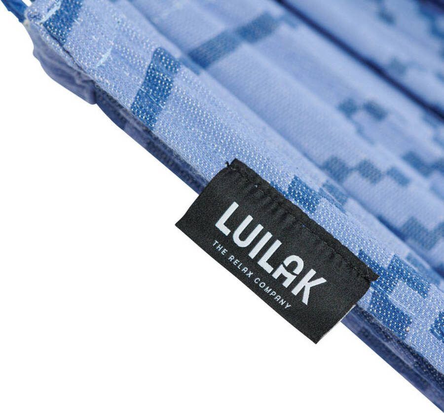 Luilak Hangmat Tones of Periwinkle met bevestigingsset Luxe 1 persoons hangmat Paars 300 x 140 cm Jacquard geweven 500gr m²
