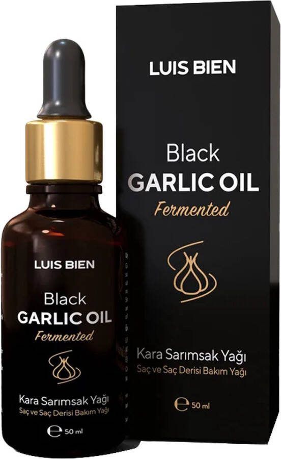 LUIS BiEN Zwarte Knoflook Haarolie Natuurlijke zwarte knoflook voor een gezonde hoofdhuid en minder haaruitval Sterkere haargroei Black Garlic Hairoil for Stronger Hairgrowth 50 ml