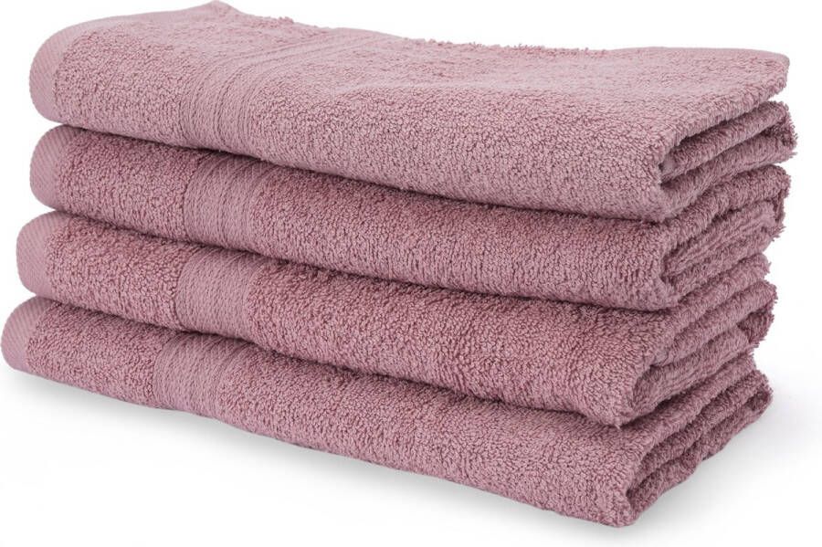 Lumaland Handdoeken 4 delige handdoekenset 100% katoen 50x100cm Lavendel