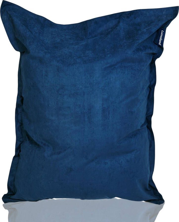 Lumaland Luxe XXL zitzak Beanbag van microvelours Indoor 380 Liter 140 x 180 cm Donkerblauw