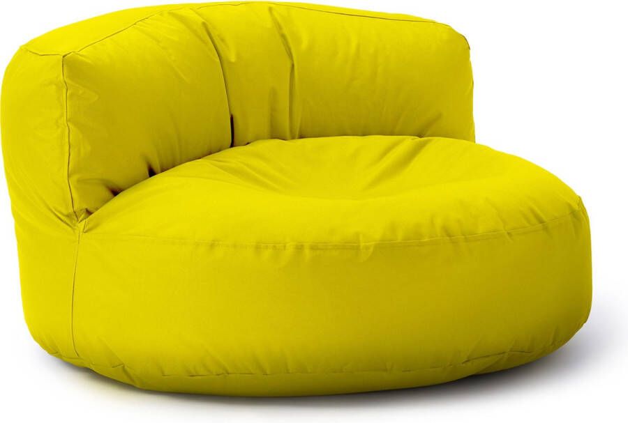 Lumaland Outdoor zitzak lounge ronde zitzak voor buiten 320 l vulling 90 x 50 cm geel