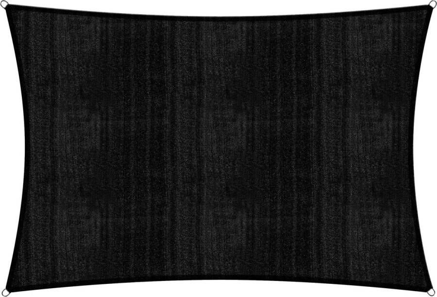 Lumaland Vierkante luifel van incl. spankoorden|Vierkant 4 x 5 m| 160 g m² zwart
