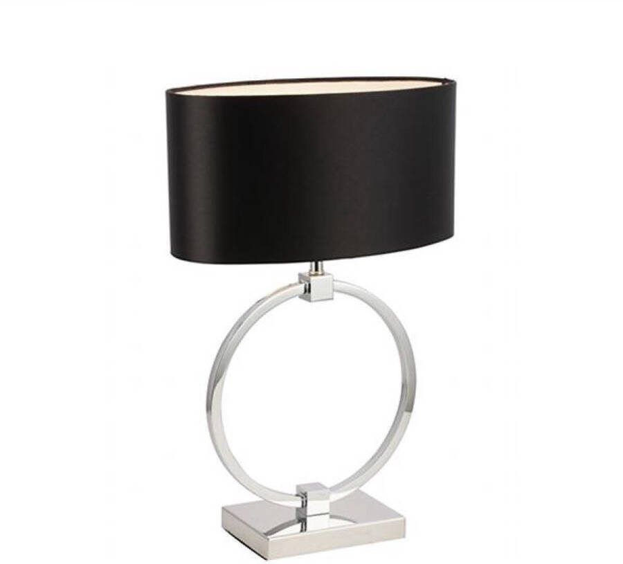 Lumex Vista Ringlamp Tafellampen Chroom Zwart Slaapkamer Woonkamer Industrieel