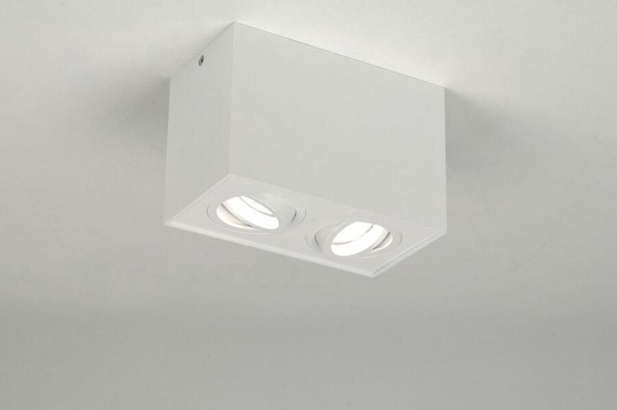 Lumidora Opbouwspot 71342 2 Lichts GU10 Wit Metaal