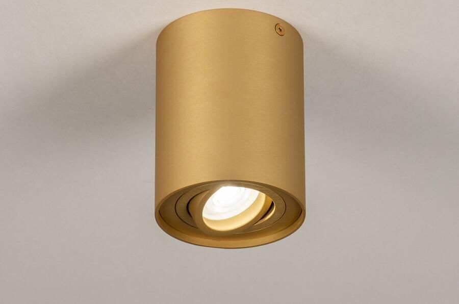 Lumidora Opbouwspot 74139 GU10 Goud Messing Aluminium ⌀ 9.6 cm