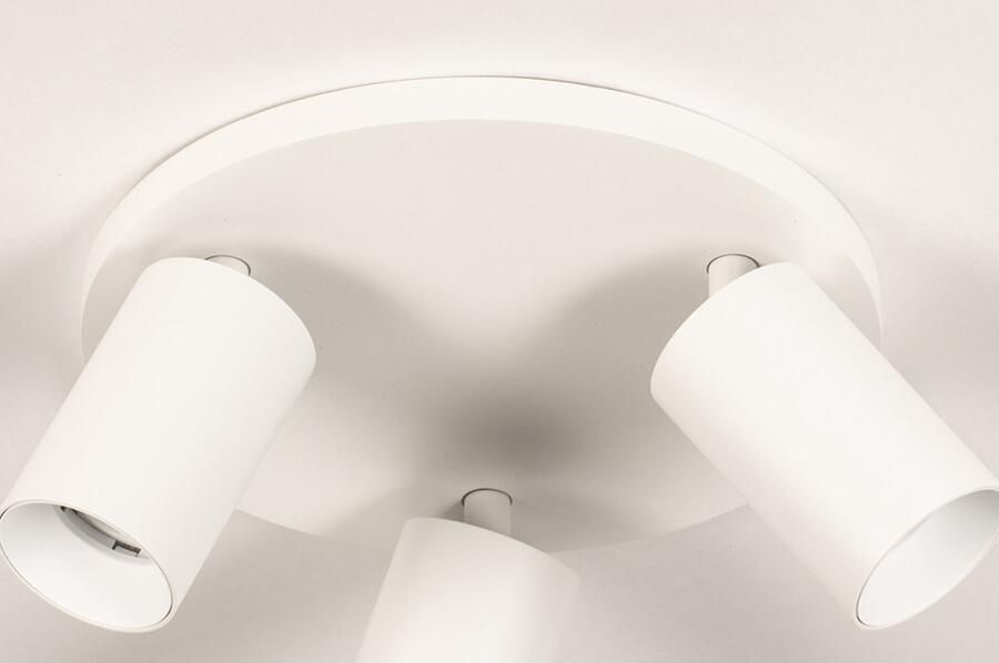 Lumidora Opbouwspot 74321 3 Lichts GU10 Wit Metaal Badkamerlamp IP21 ⌀ 25 cm