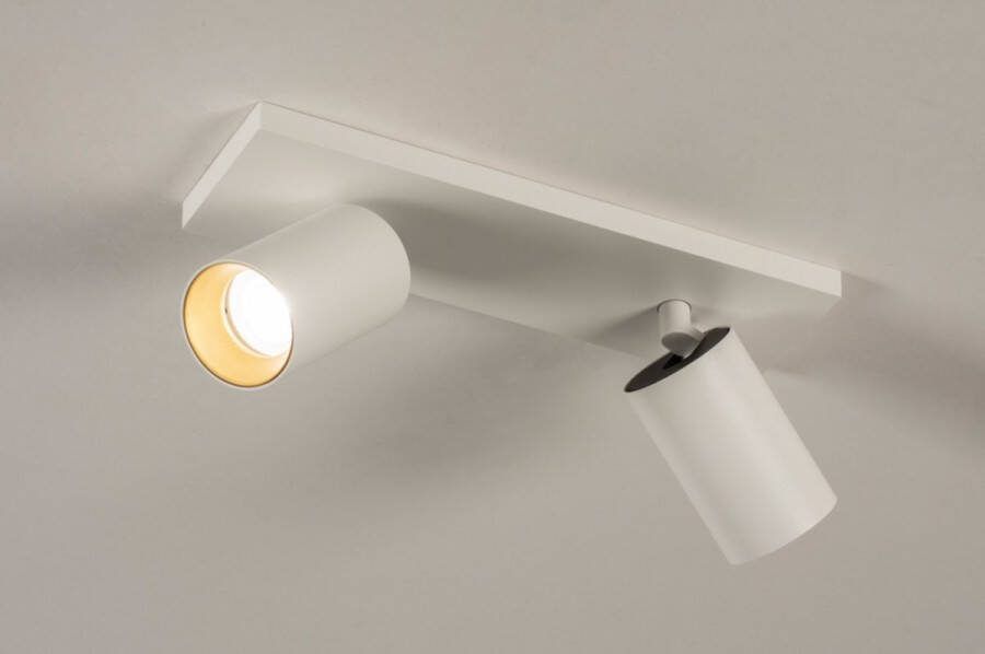 Lumidora Opbouwspot 31250 2 Lichts GU10 Wit Goud Metaal Badkamerlamp IP21
