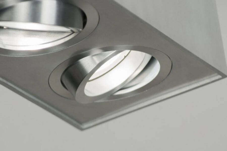 Lumidora Opbouwspot 70166 2 Lichts GU10 Aluminium Metaal