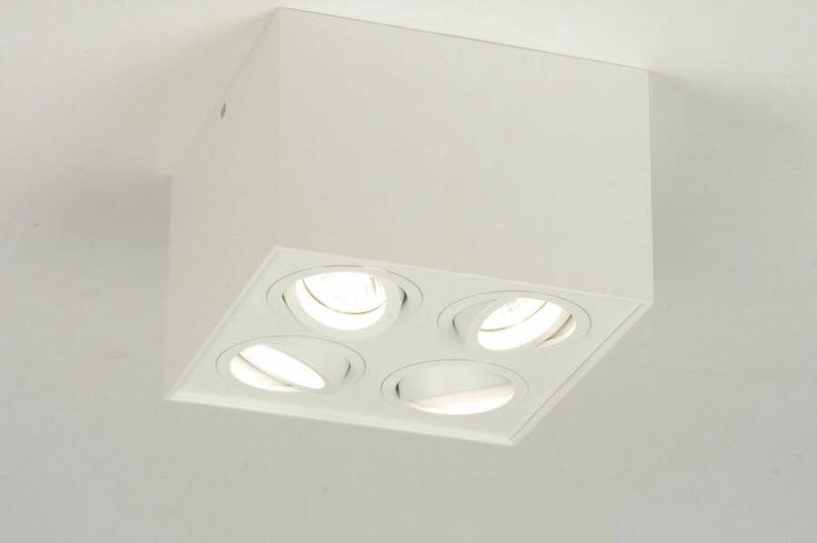 Lumidora Opbouwspot 71528 4 Lichts GU10 Wit Metaal