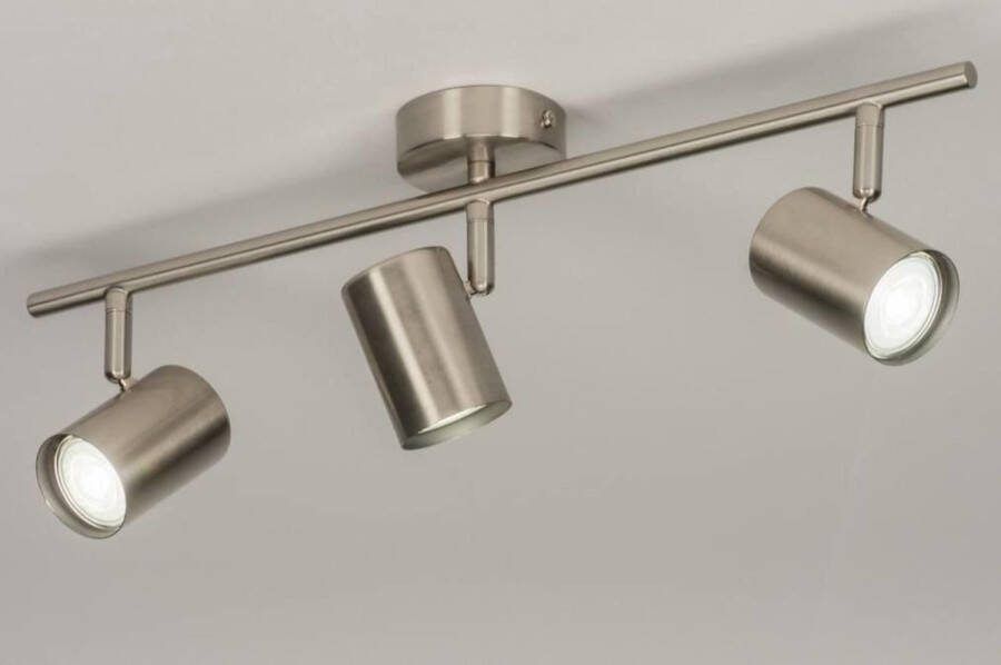 Lumidora Opbouwspot 72609 3 Lichts GU10 Staalgrijs Metaal