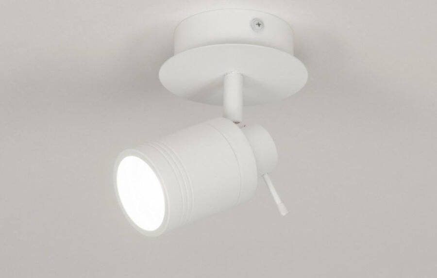 Lumidora Opbouwspot 72720 GU10 Wit Metaal Badkamerlamp IP44 ⌀ 10 cm