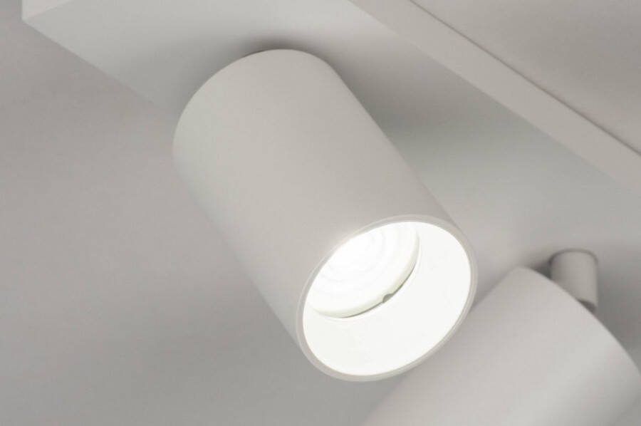 Lumidora Opbouwspot 73231 2 Lichts GU10 Wit Metaal Badkamerlamp IP21