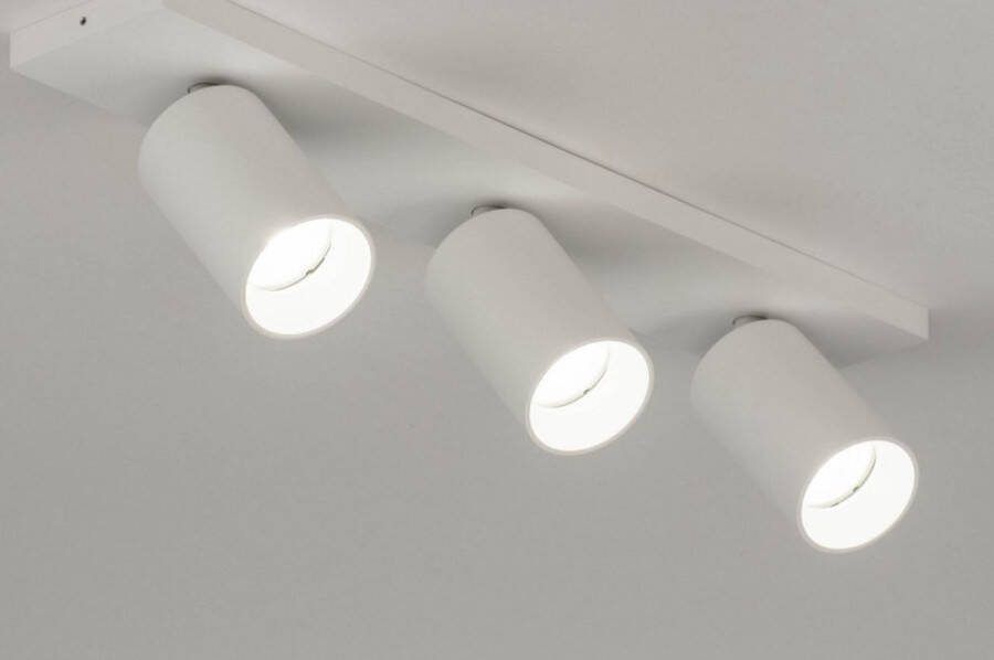 Lumidora Opbouwspot 73232 3 Lichts GU10 Wit Metaal Badkamerlamp IP21