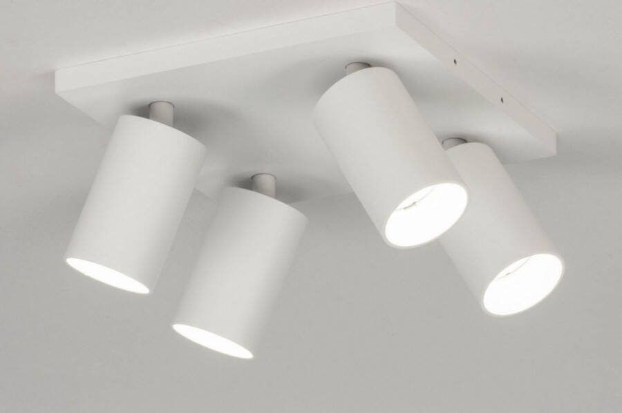 Lumidora Opbouwspot 73233 4 Lichts GU10 Wit Metaal Badkamerlamp IP21