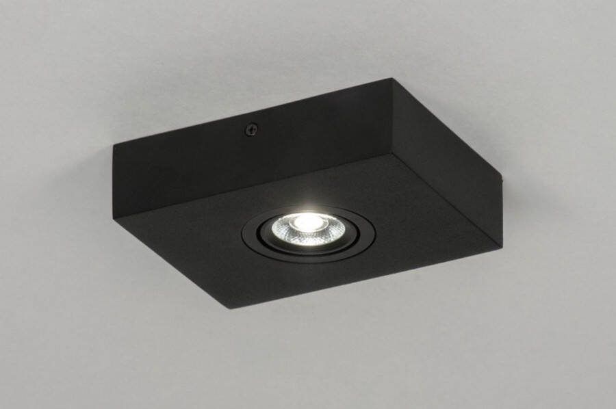 Lumidora Opbouwspot 73300 Ingebouwd LED 3.0 Watt 300 Lumen 2700 Kelvin Zwart Metaal Badkamerlamp