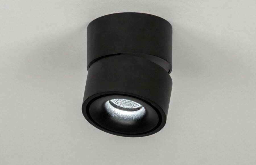 Lumidora Opbouwspot 73447 Ingebouwd LED 9.4 Watt 919 Lumen 3000 Kelvin Zwart Metaal Badkamerlamp ⌀ 10 cm
