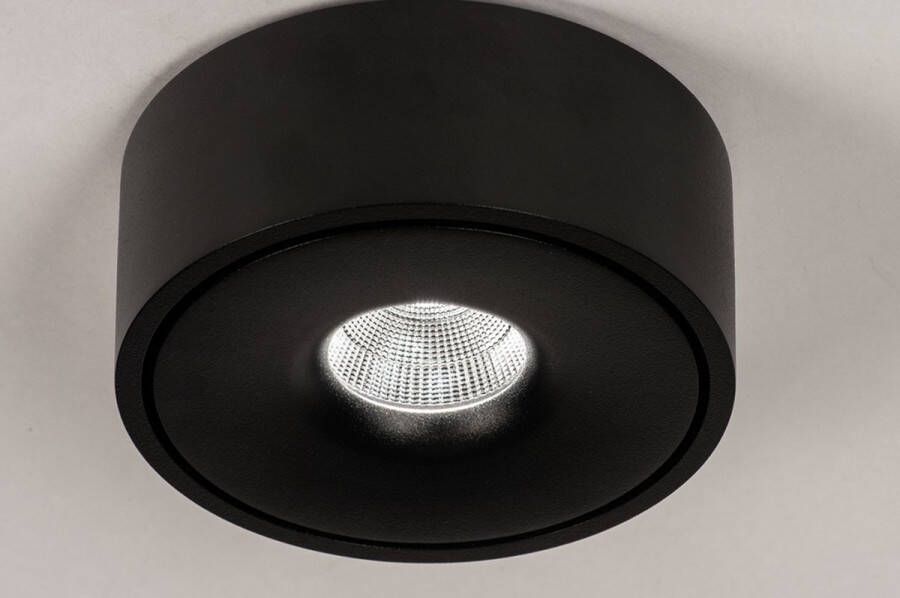 Lumidora Opbouwspot 74345 Ingebouwd LED 9.4 Watt 919 Lumen 2700 Kelvin Zwart Metaal Badkamerlamp ⌀ 12 cm