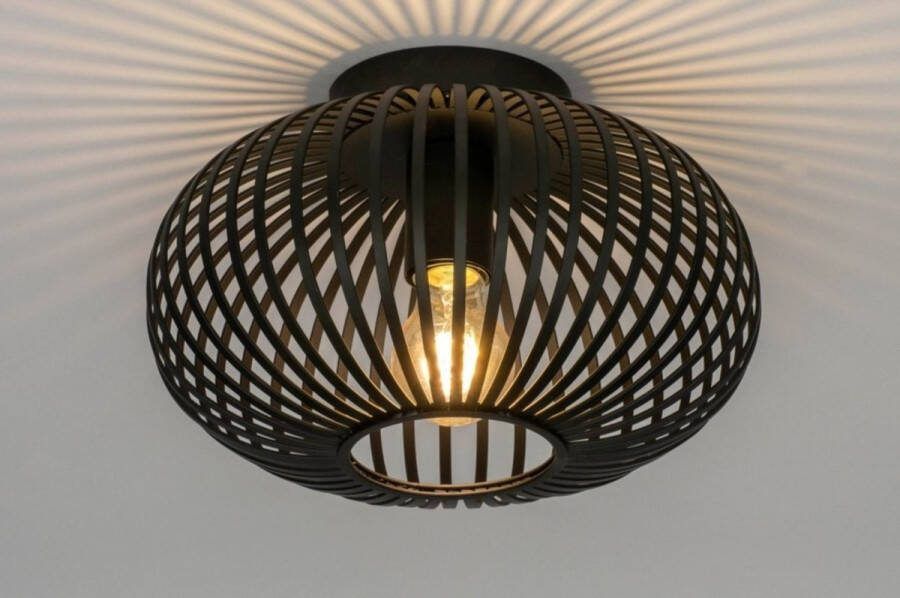 Lumidora Plafondlamp 73295 Plafonniere FELIX E27 Zwart Metaal ⌀ 30 cm
