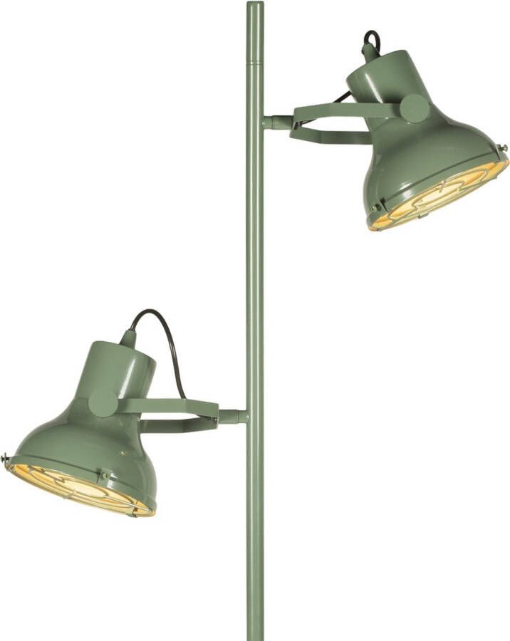 Lumidora Vloerlamp 74782 2 Lichts E27 Groen Goud Metaal