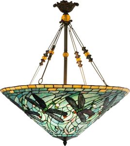 Lumilamp Hanglamp Tiffany ø 71*75 cm E27 3*60W Multi | 5LL 5975 | Clayre & Eef