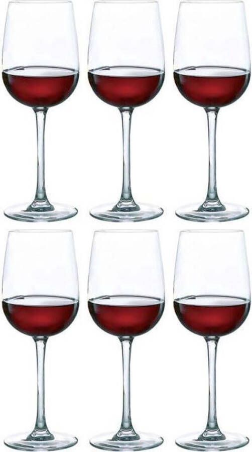 Luminarc 12x Stuks wijnglazen voor rode wijn 360 ml Versailles Wijn glazen
