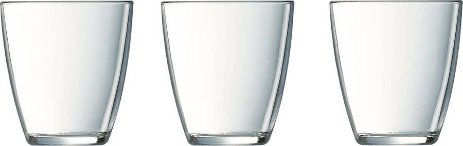 Luminarc 18x Stuks drinkglazen waterglazen transparant 250 ml Glazen Drinkglas waterglas sapglas